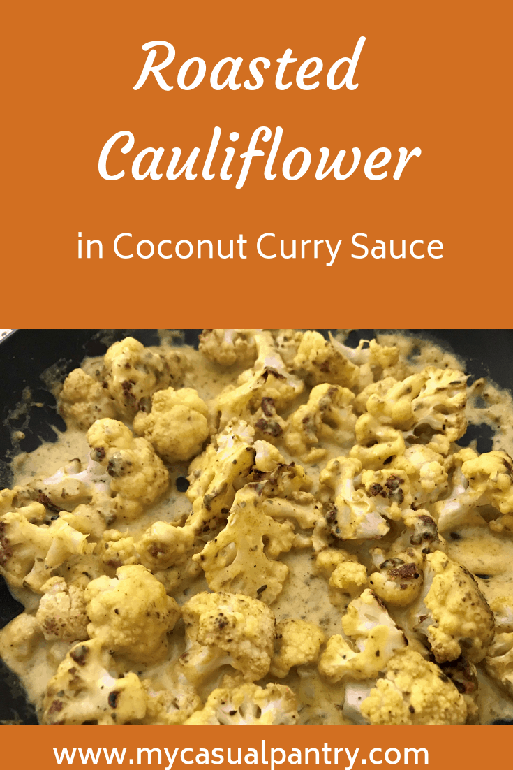 Roasted Cauliflower in Coconut Curry Sauce