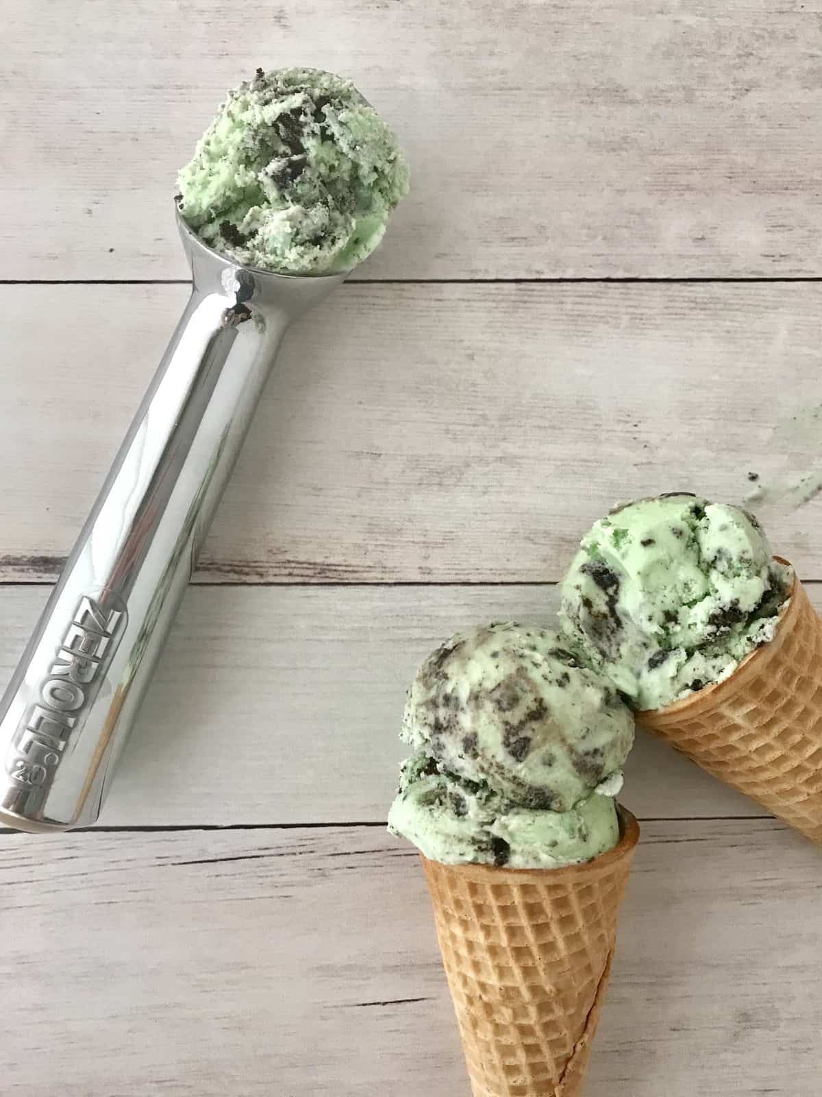 two cones filled with ice cream