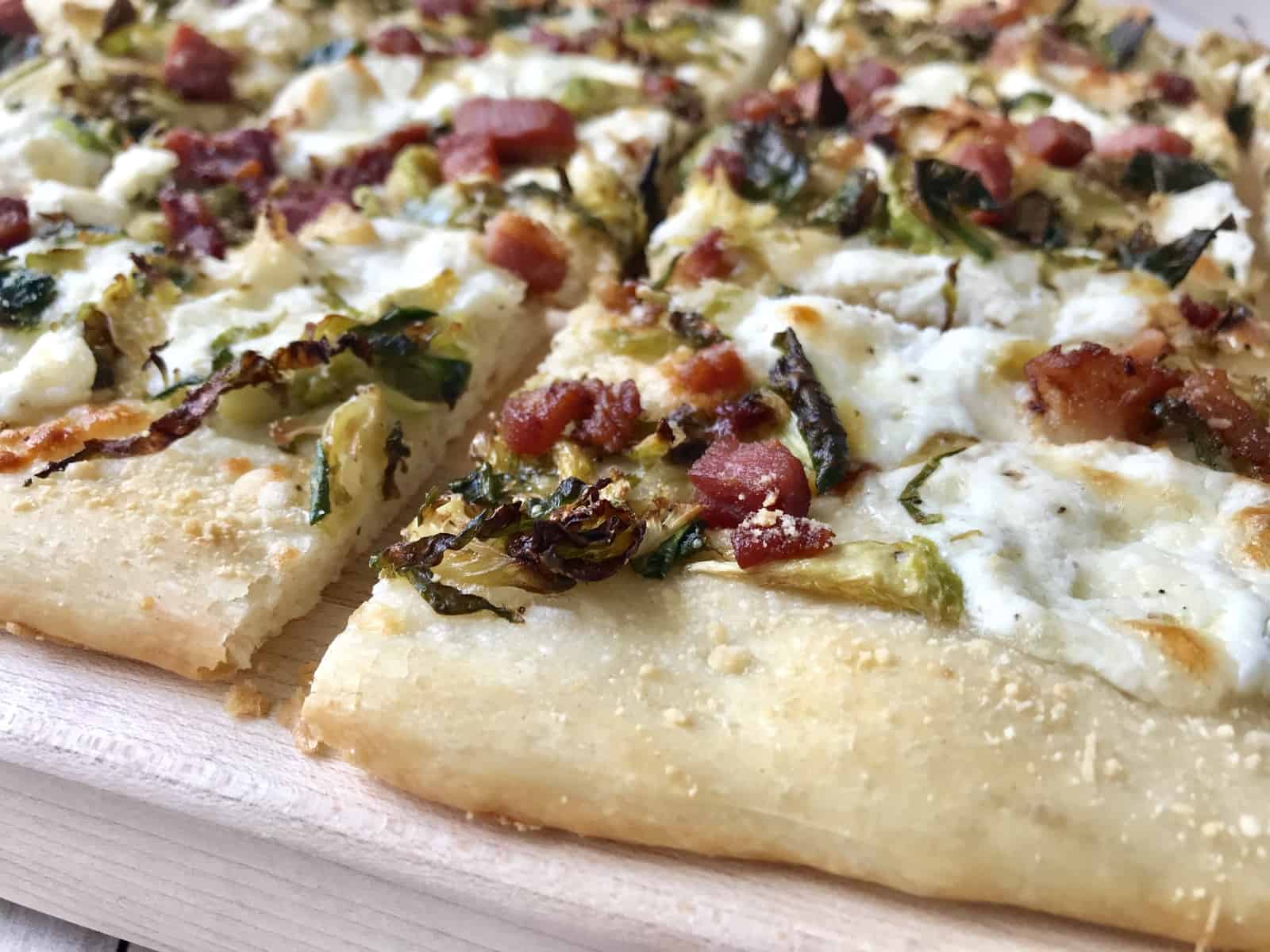 Brussels Sprouts and Pancetta Pizza