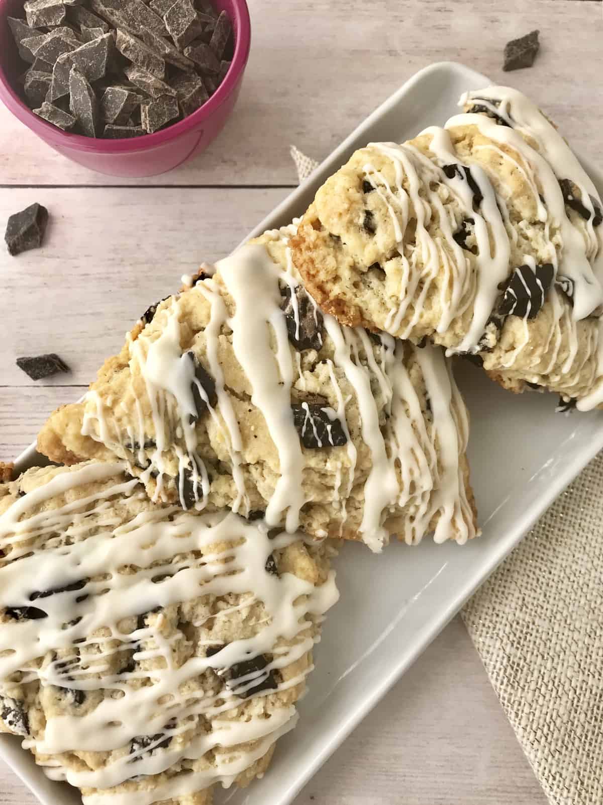 Glazed Chocolate Chunk Scones