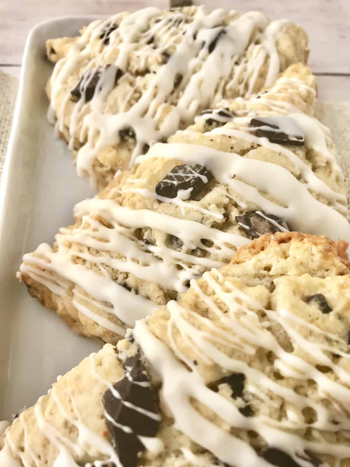 Glazed Chocolate Chunk Scones