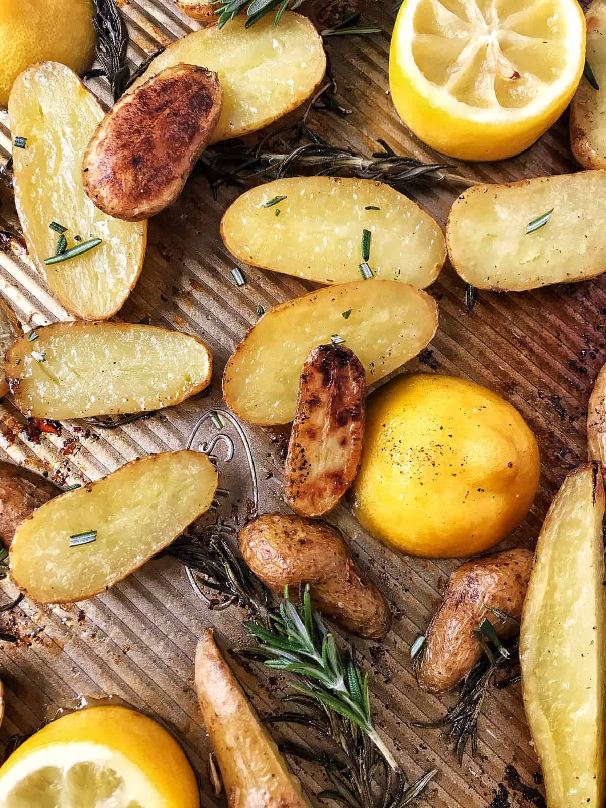 Lemon Rosemary Roasted Fingerling Potatoes - My Casual Pantry