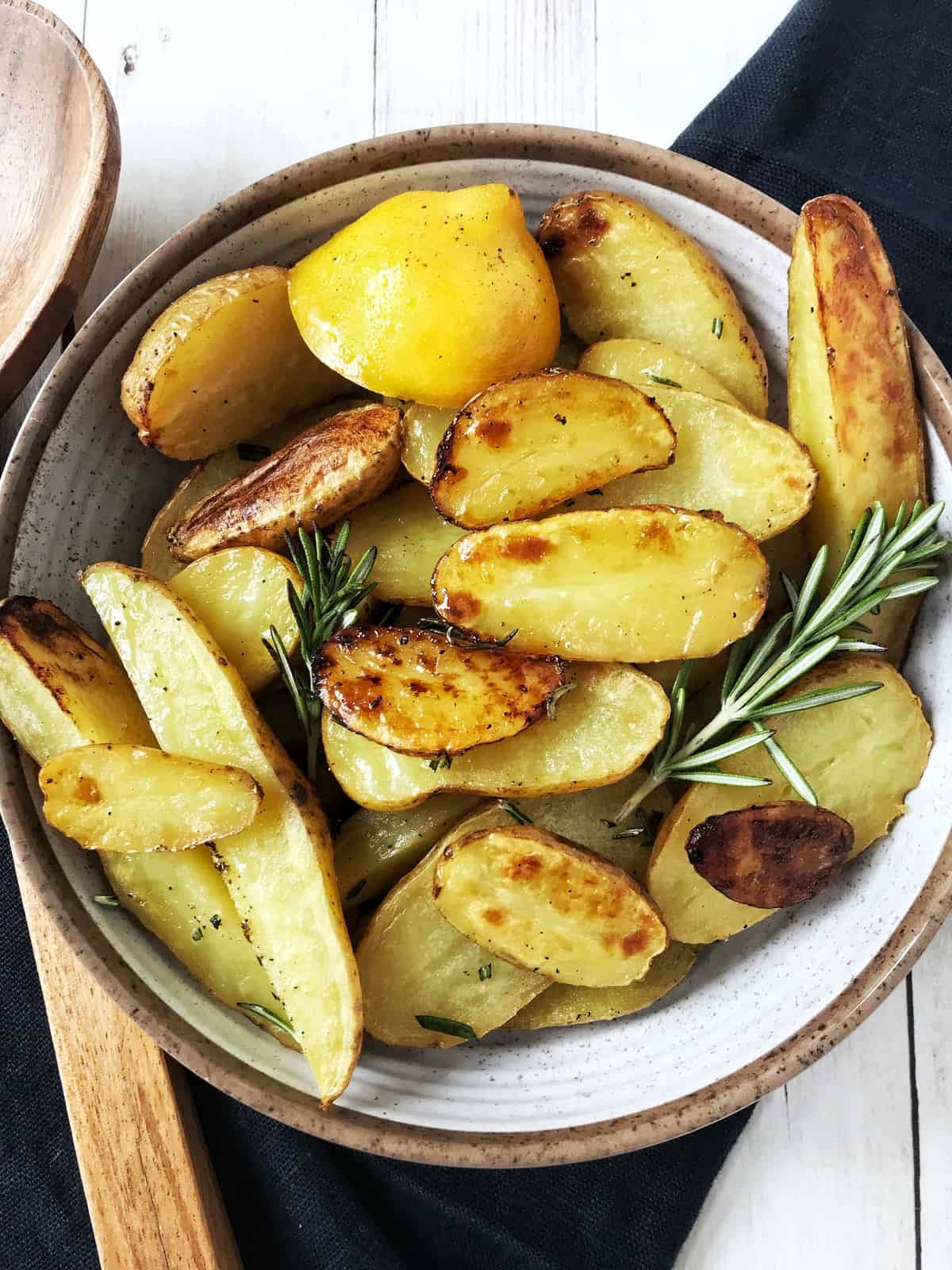 Lemon Rosemary Roasted Fingerling Potatoes - My Casual Pantry