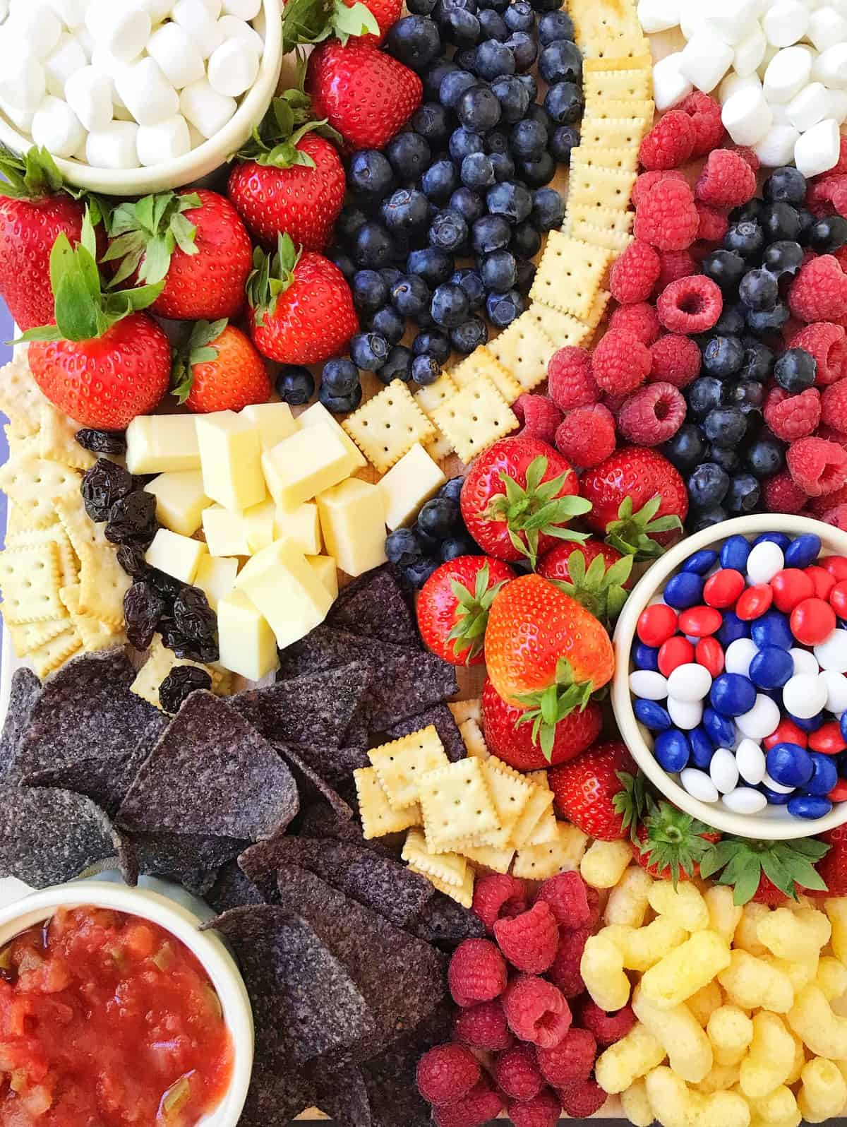 patriotic snack board