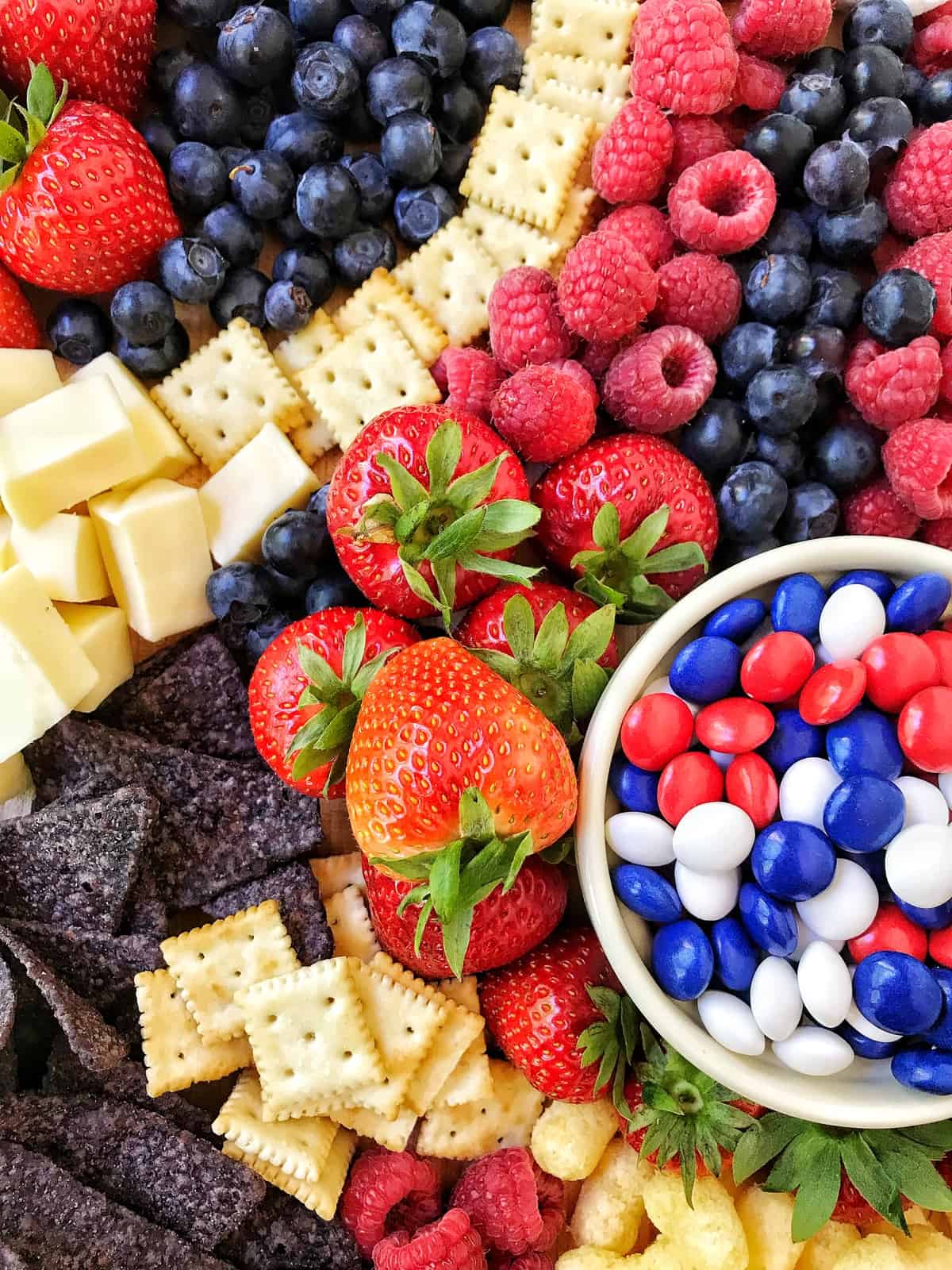 Red White and Blue Snack Board