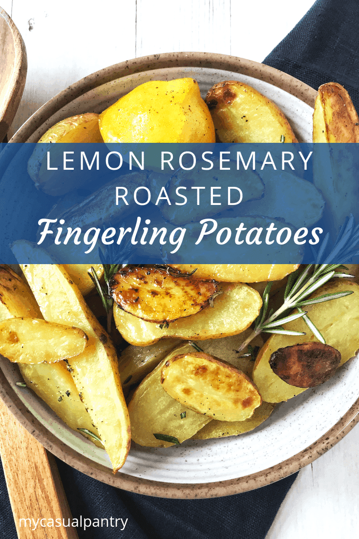 bowl of lemon rosemary potatoes