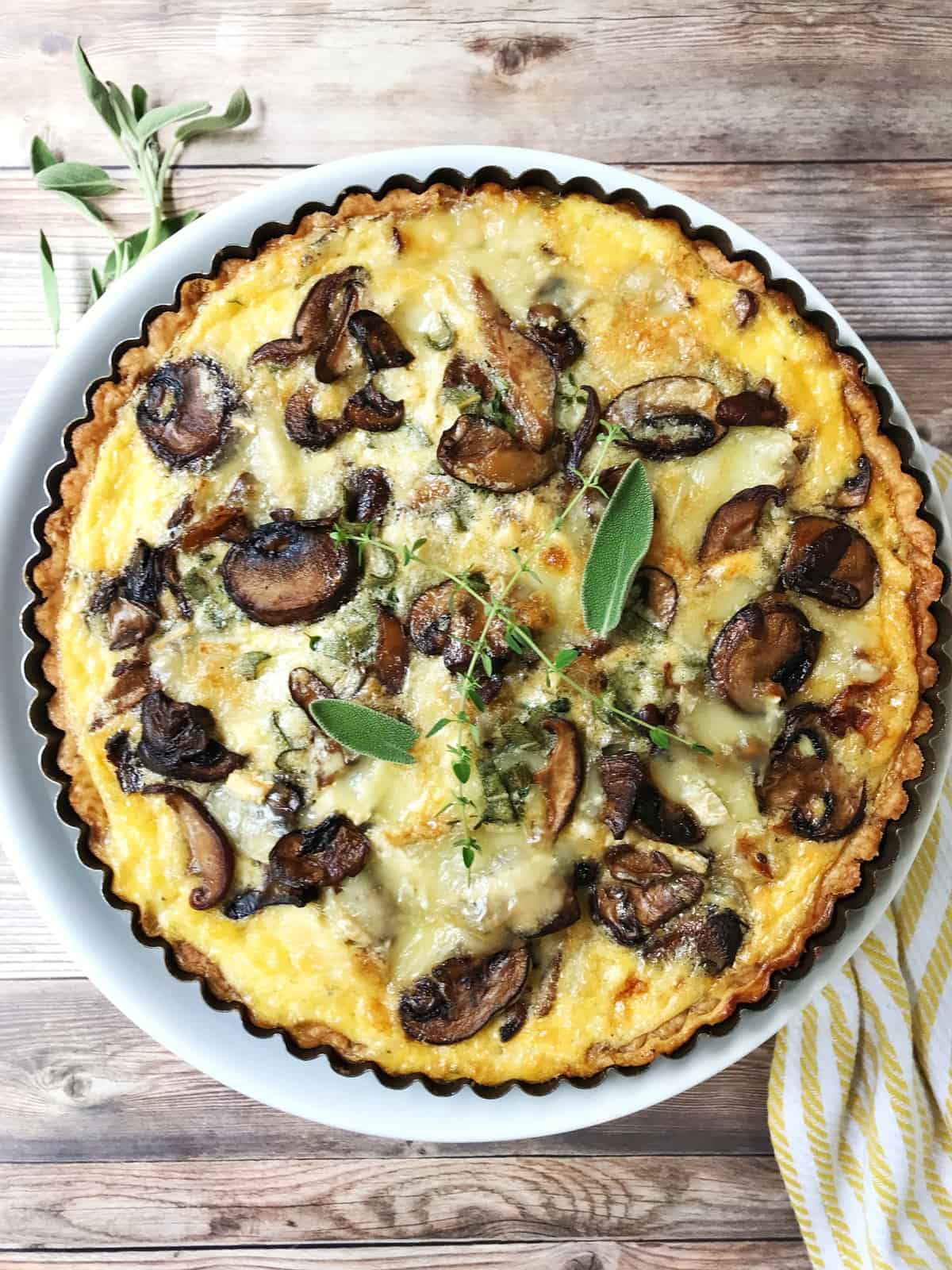 Mushroom and Brie Quiche - My Casual Pantry