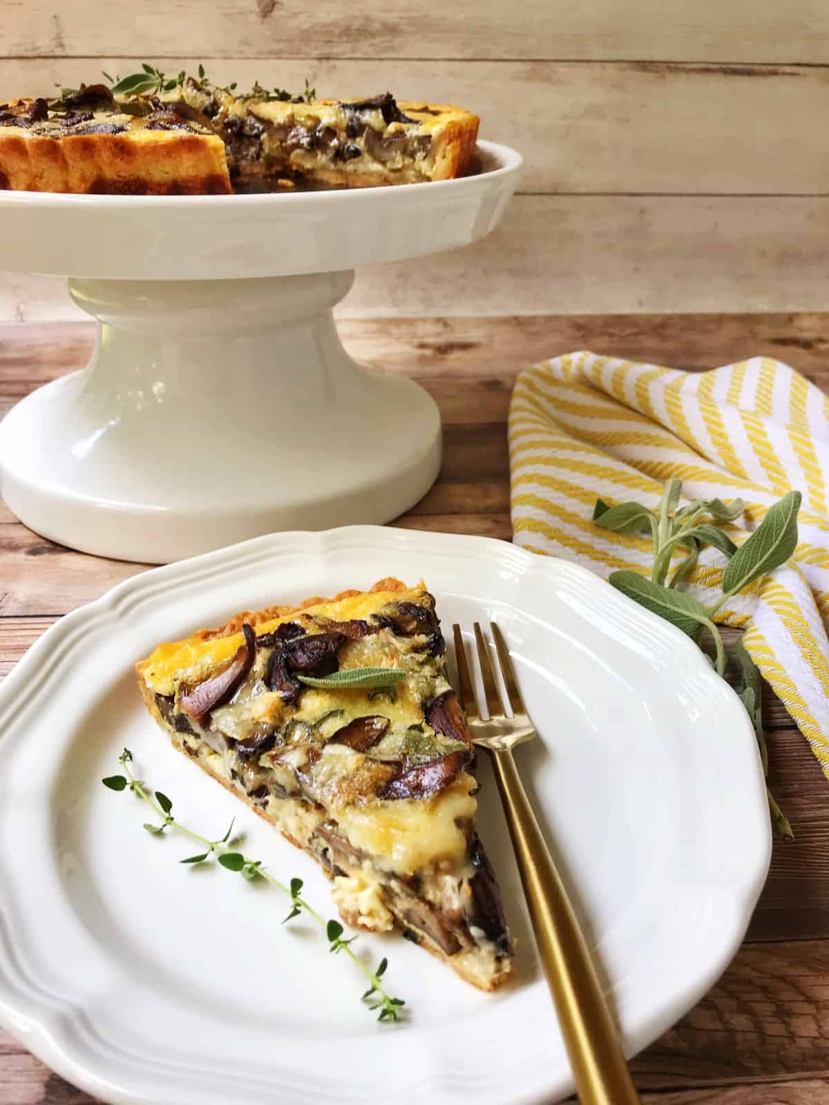 Mushroom and Brie Quiche 