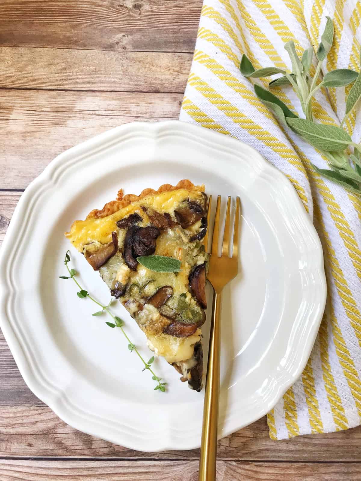 Mushroom and Brie Quiche