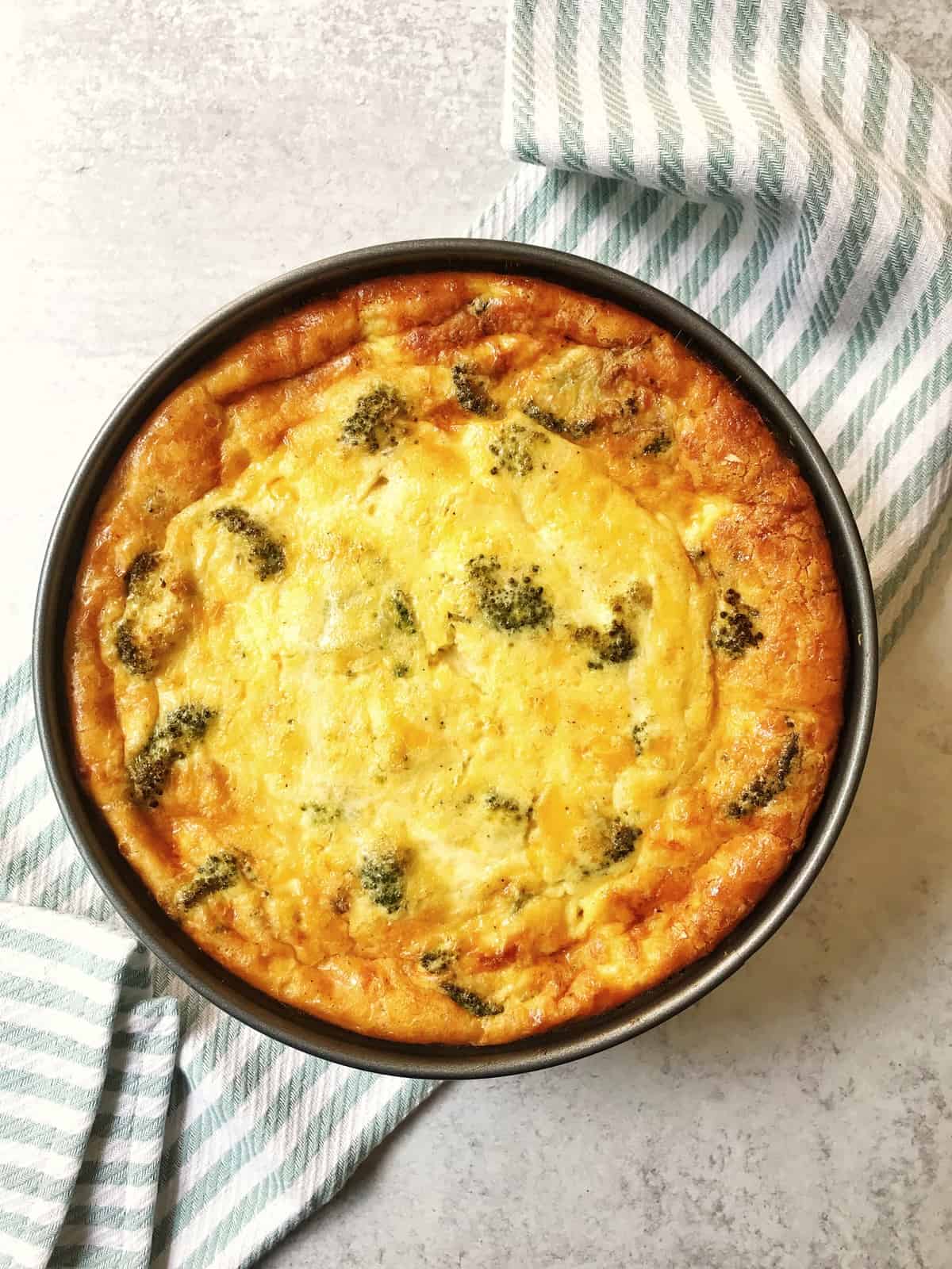 Broccoli, Ham and Cheddar Quiche