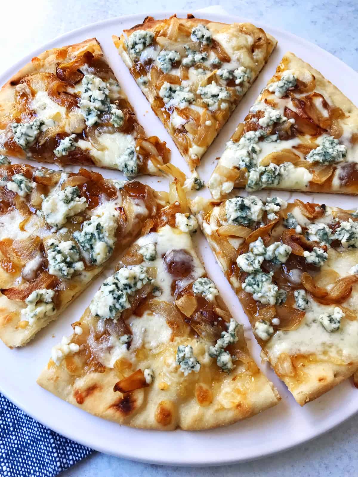 Caramelized Onion Fig and Blue Cheese Flatbread