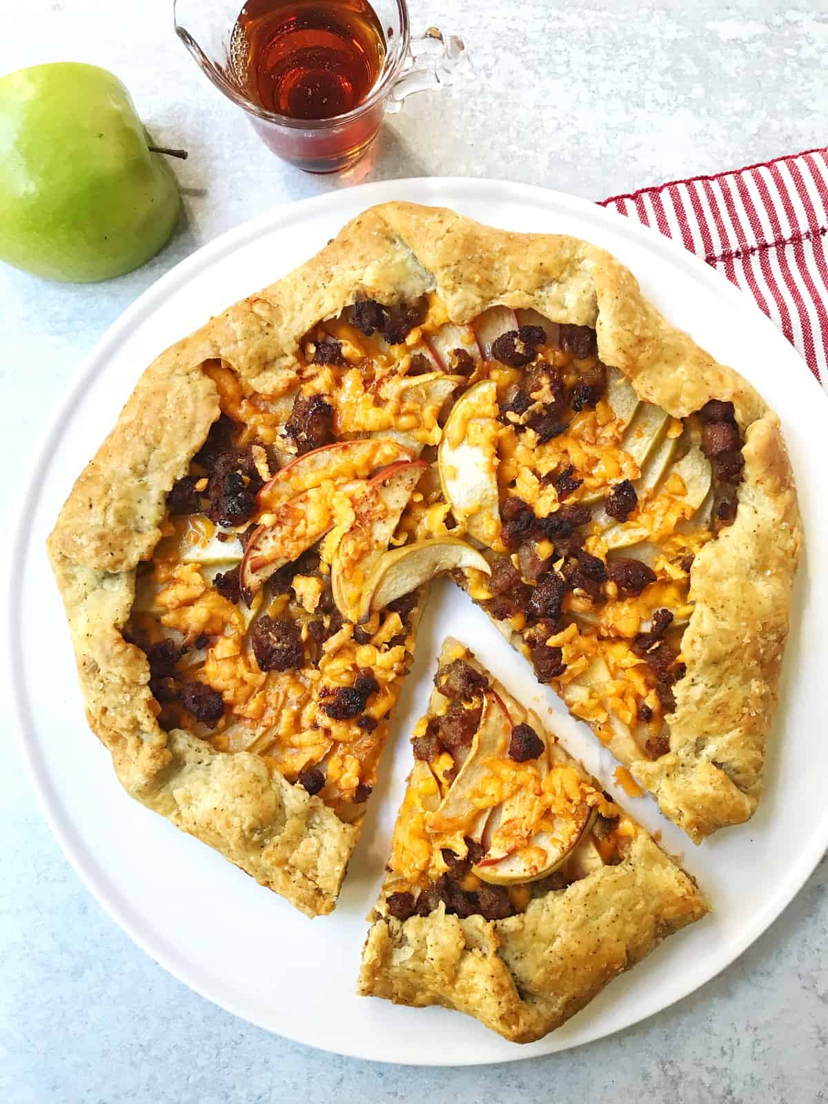 Sausage Apple Cheddar Galette