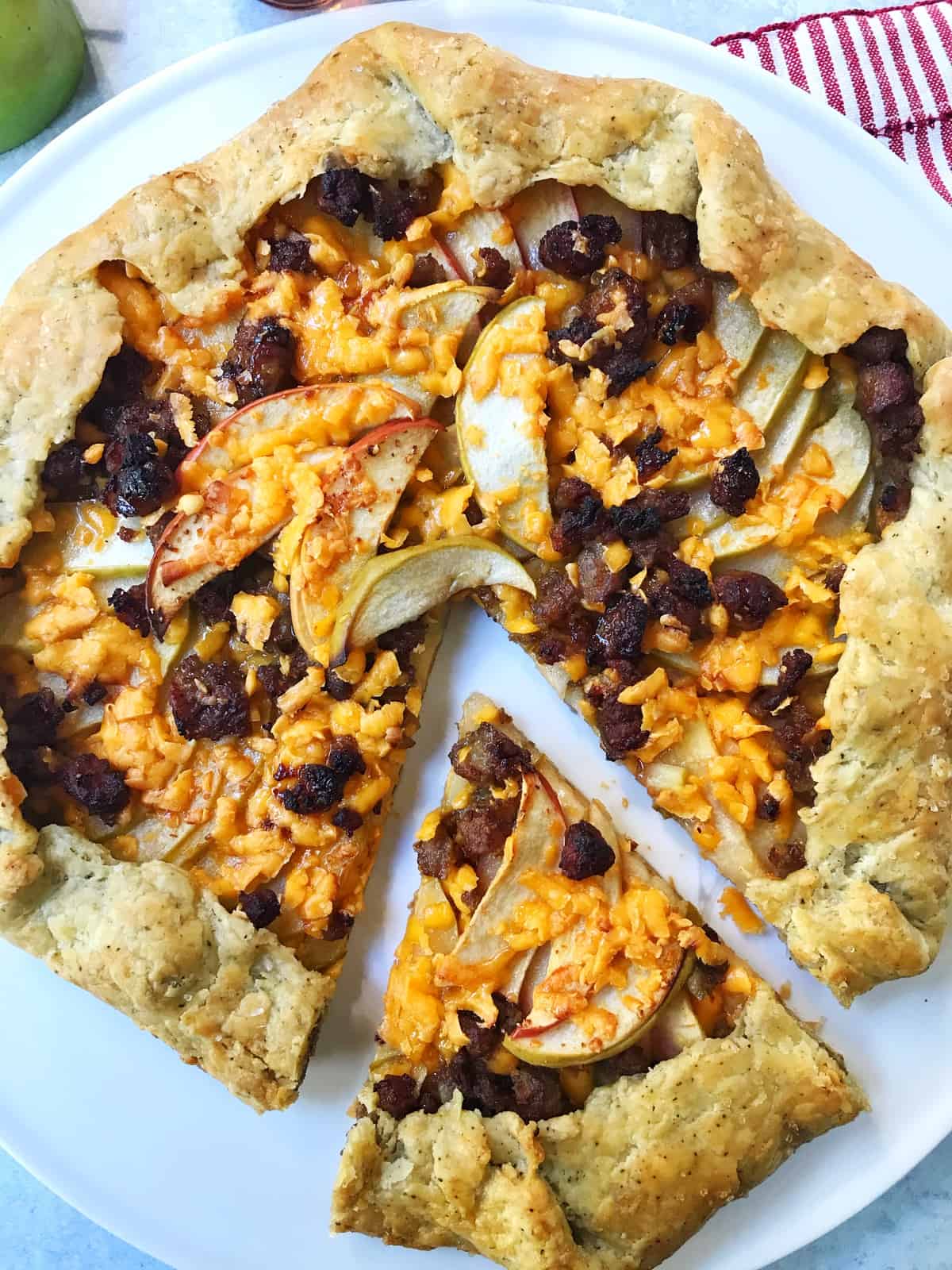 Sausage Apple Cheddar Galette