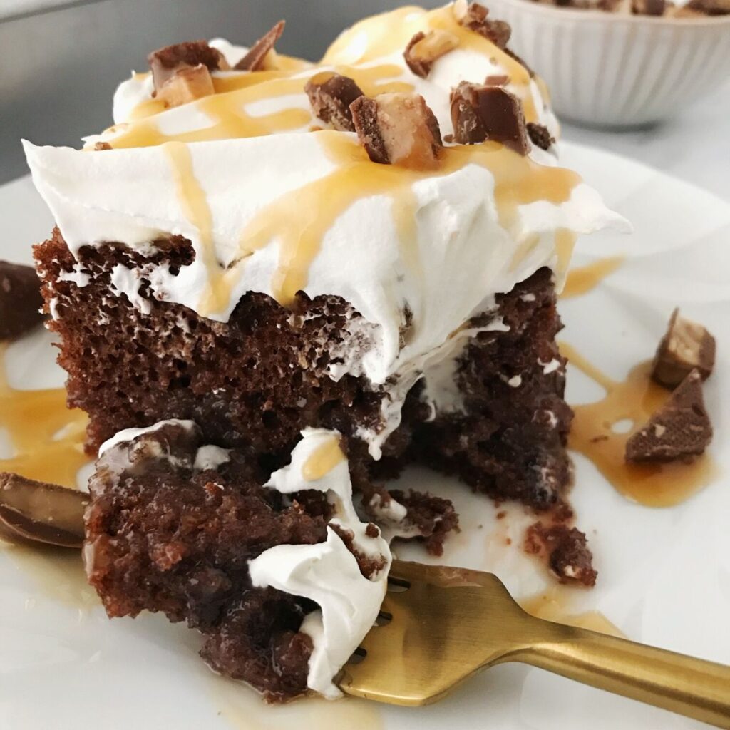 Heath Bar Poke Cake - My Casual Pantry