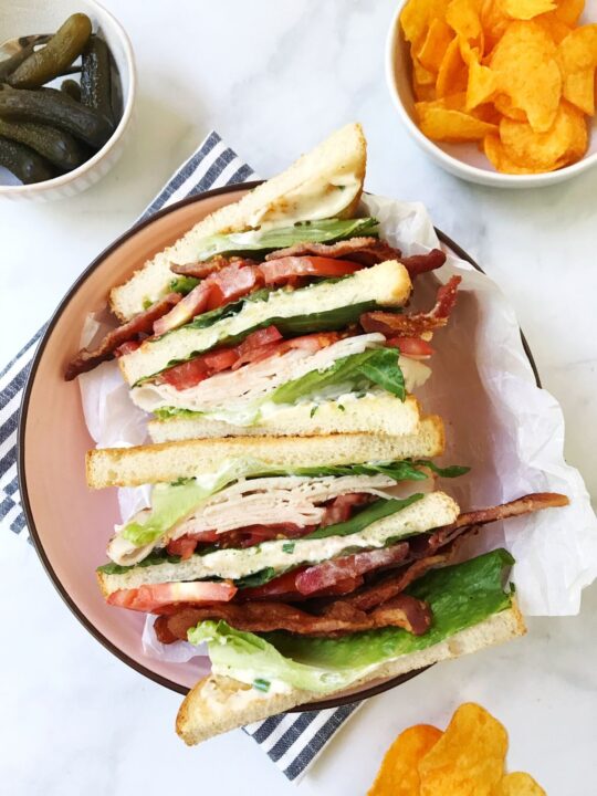 Triple Decker Turkey Club Sandwich - My Casual Pantry