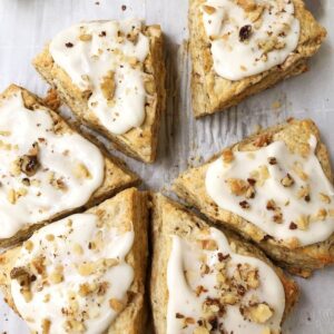 scones with glaze ready to serve