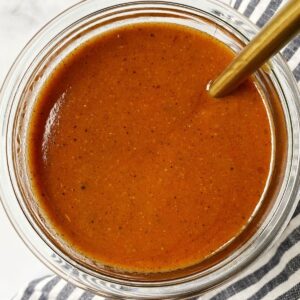 glass jar of enchilada sauce