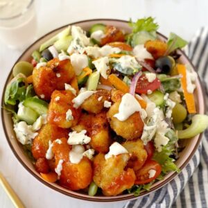 close up of bowl of salad