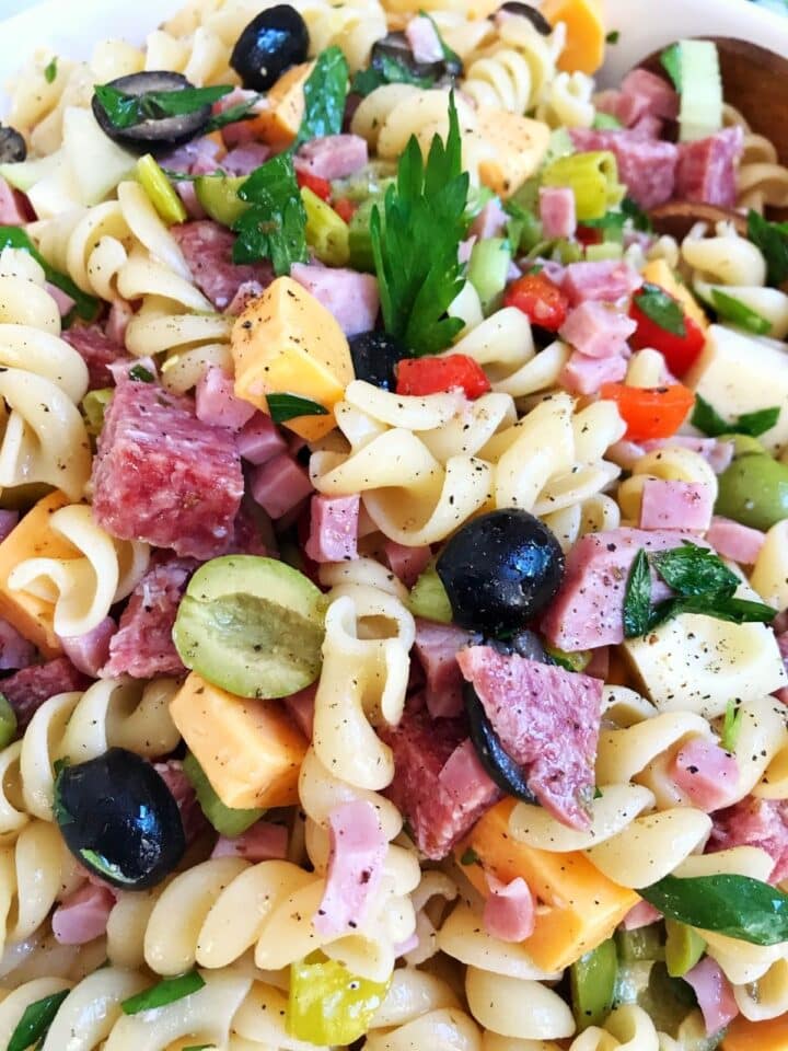 Muffuletta Pasta Salad - My Casual Pantry