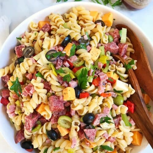 Muffuletta Pasta Salad - My Casual Pantry