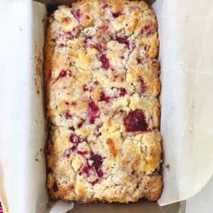 scone loaf in pan without glaze