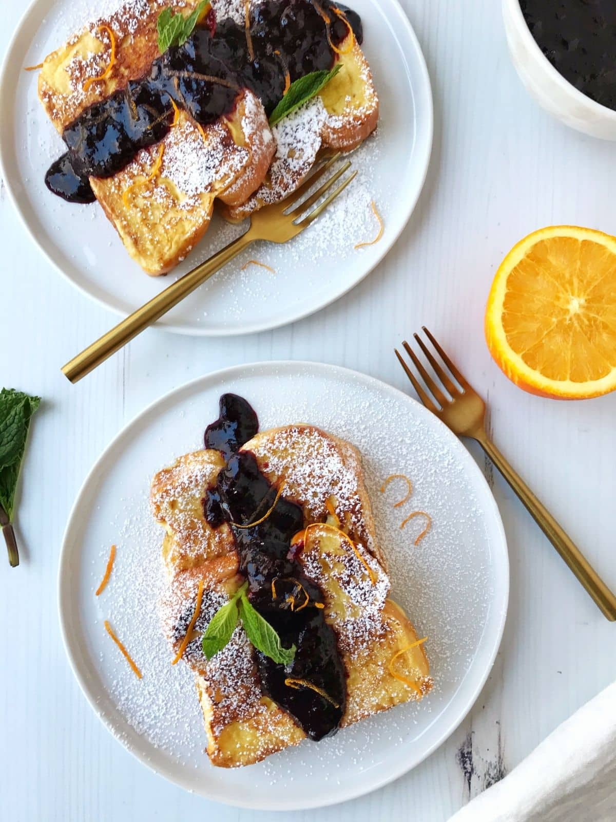 sryup drizzled over slices of french toast