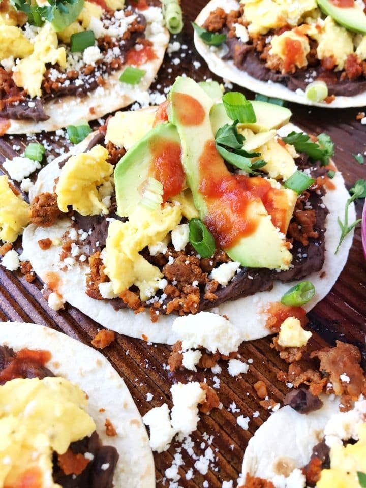 huevos rancheros on a sheet pan