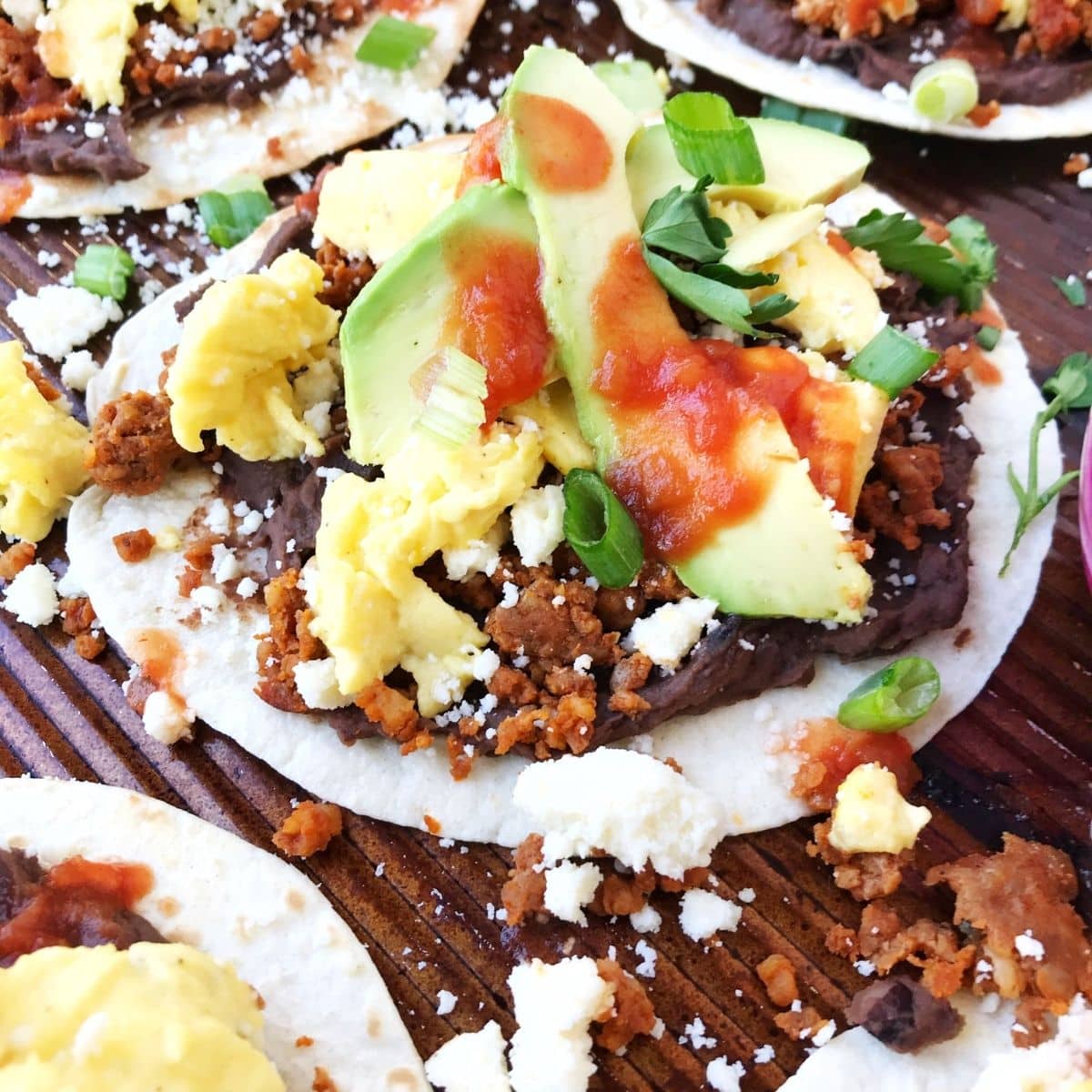 huevos rancheros on a sheet pan