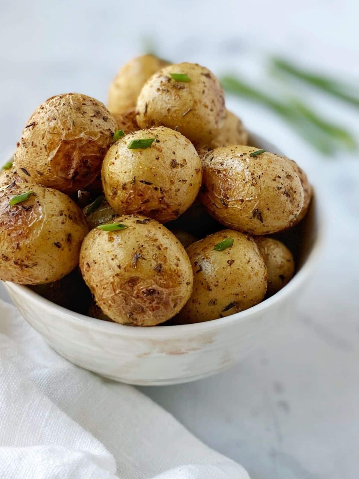 bowl of roasted potatoes