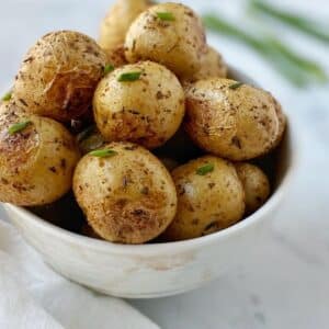 bowl of roasted potatoes