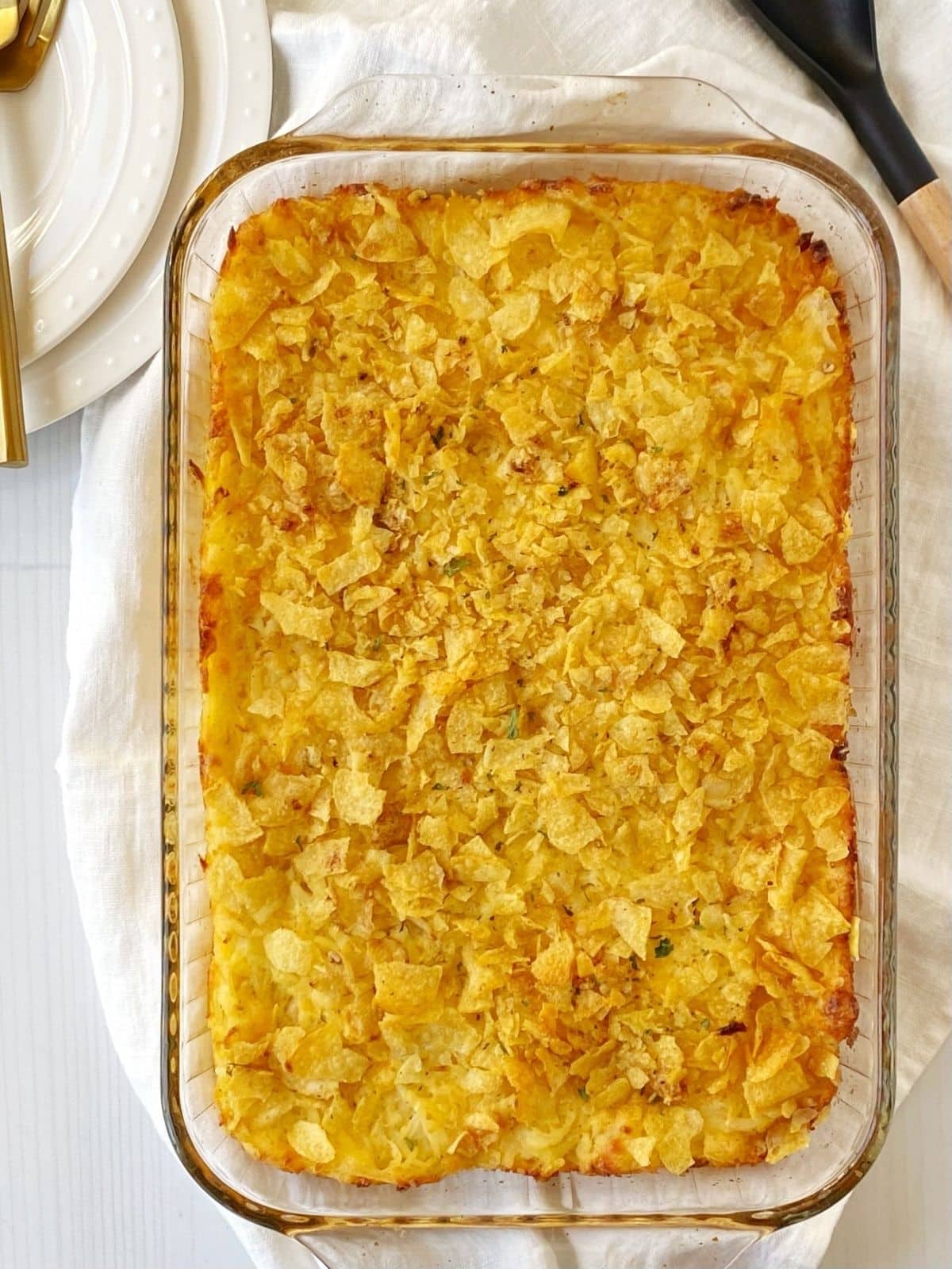 casserole of baked hashbrown casserole