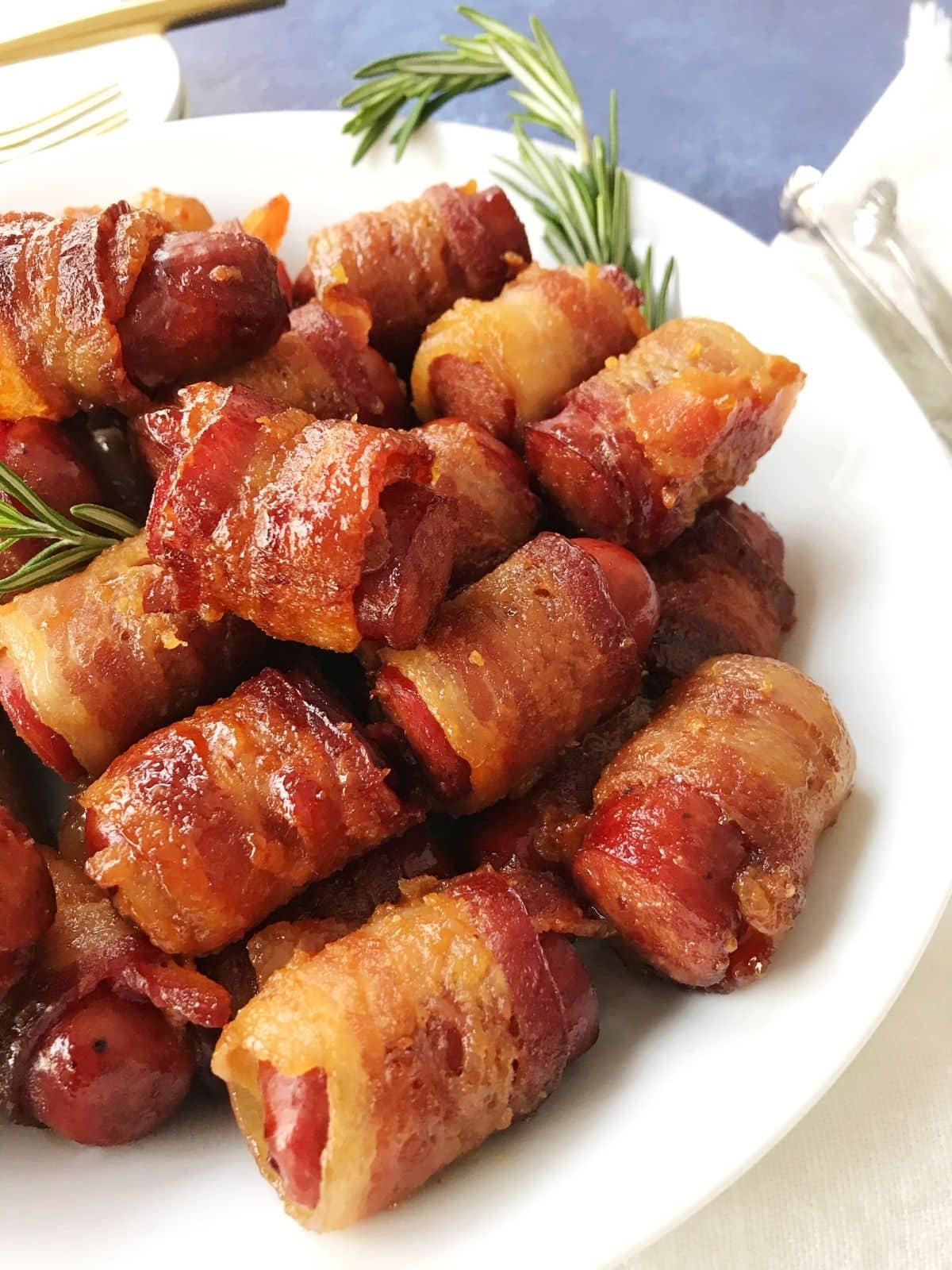 sausages on a white plate