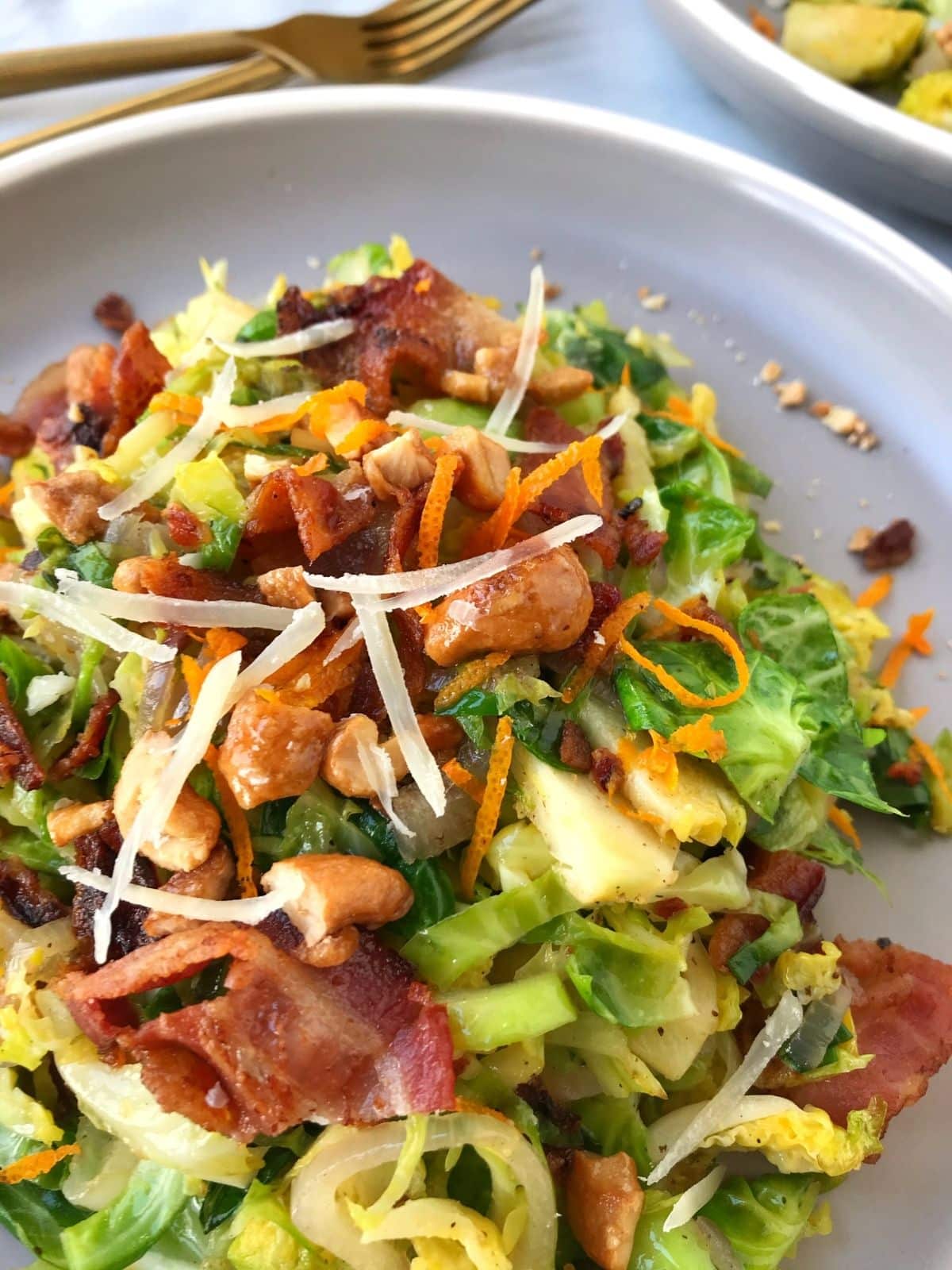 close up of salad on a plate