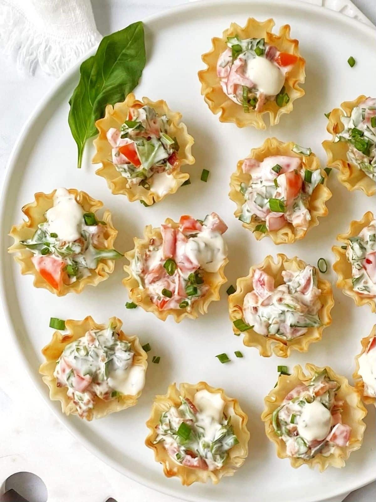 BLT Appetizer Cups with Lemon Herb Mayo - My Casual Pantry