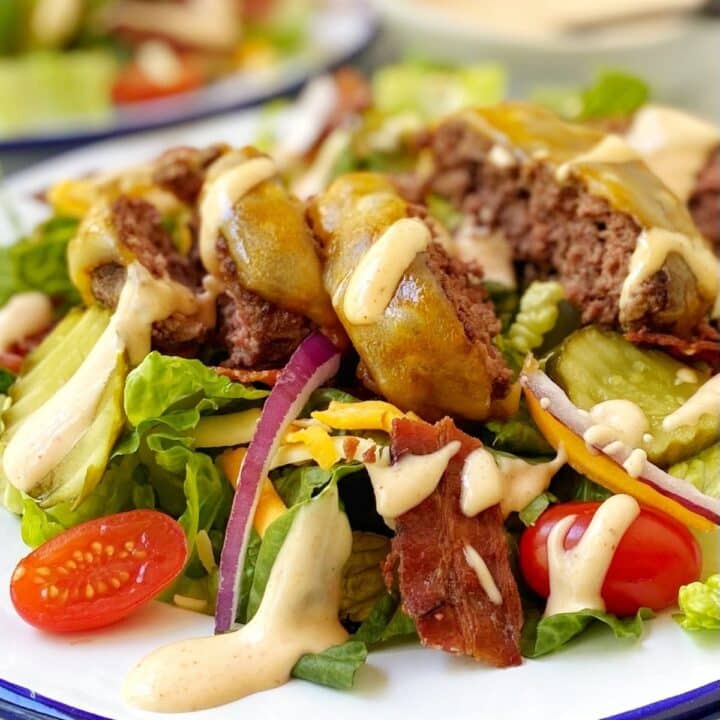 close up of salad on a plate