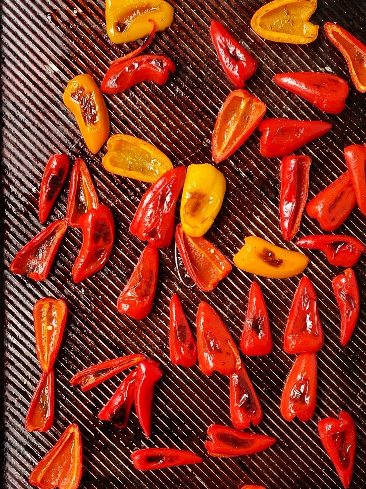 pan of roasted peppers