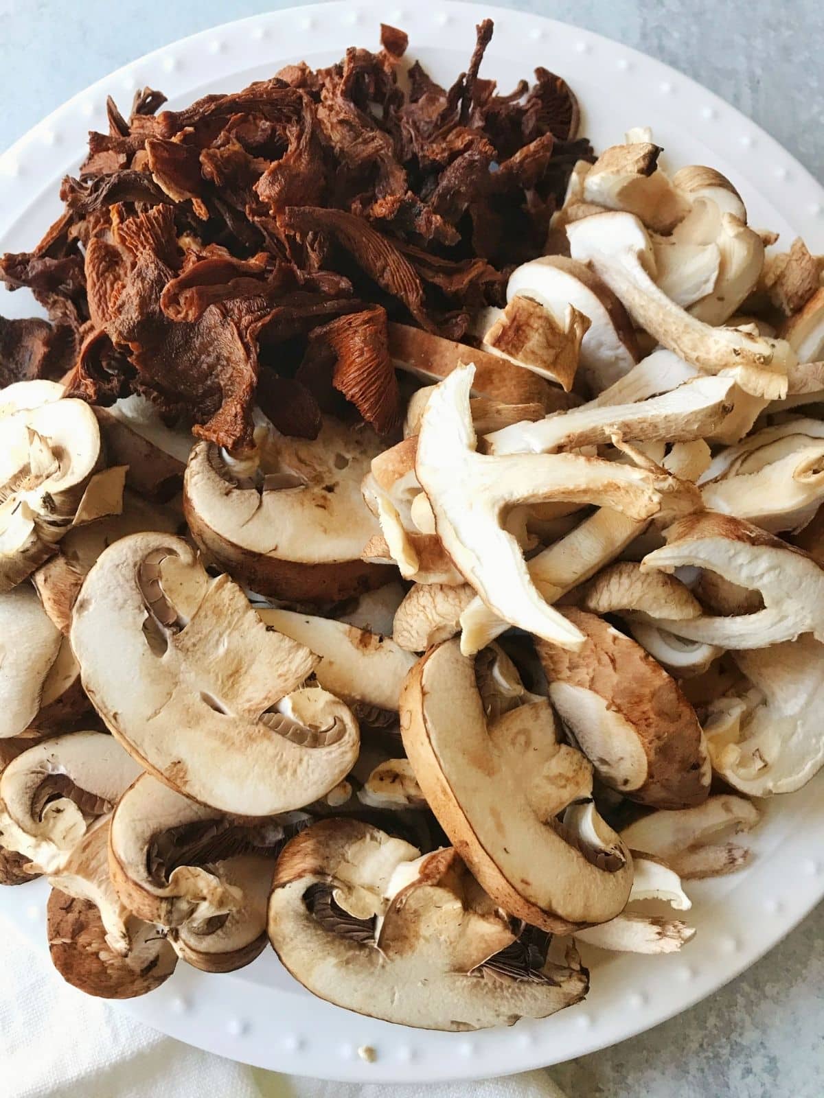 fresh mushrooms on a plate