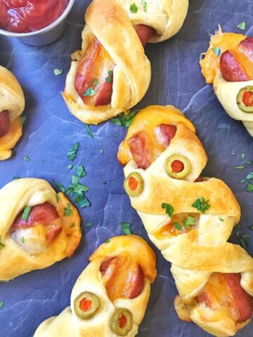 cheesy brats wrapped in dough.
