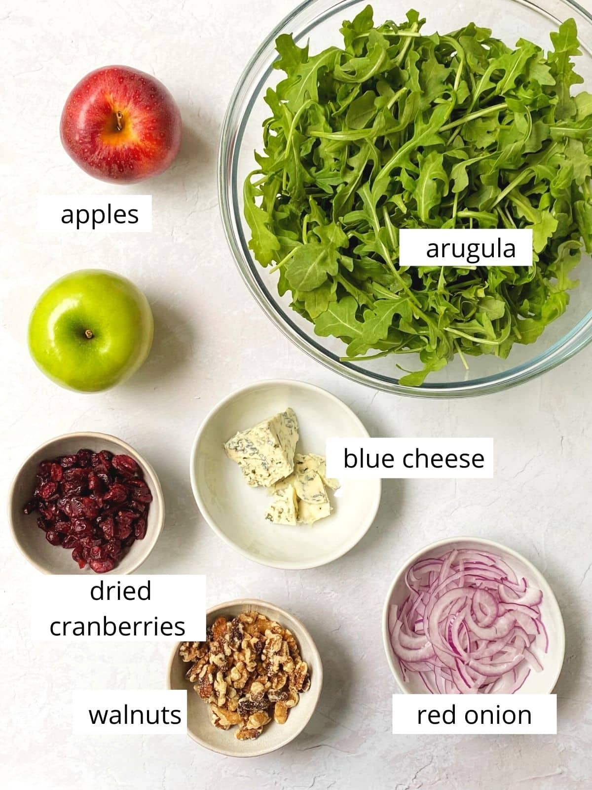 harvest salad ingredients.