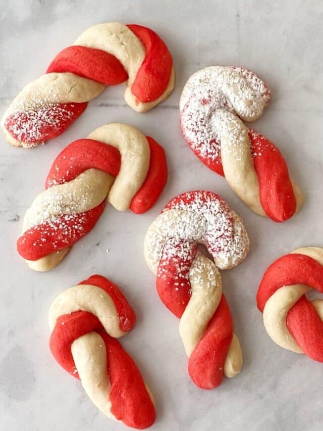 Almond Candy Cane Cookies - My Casual Pantry