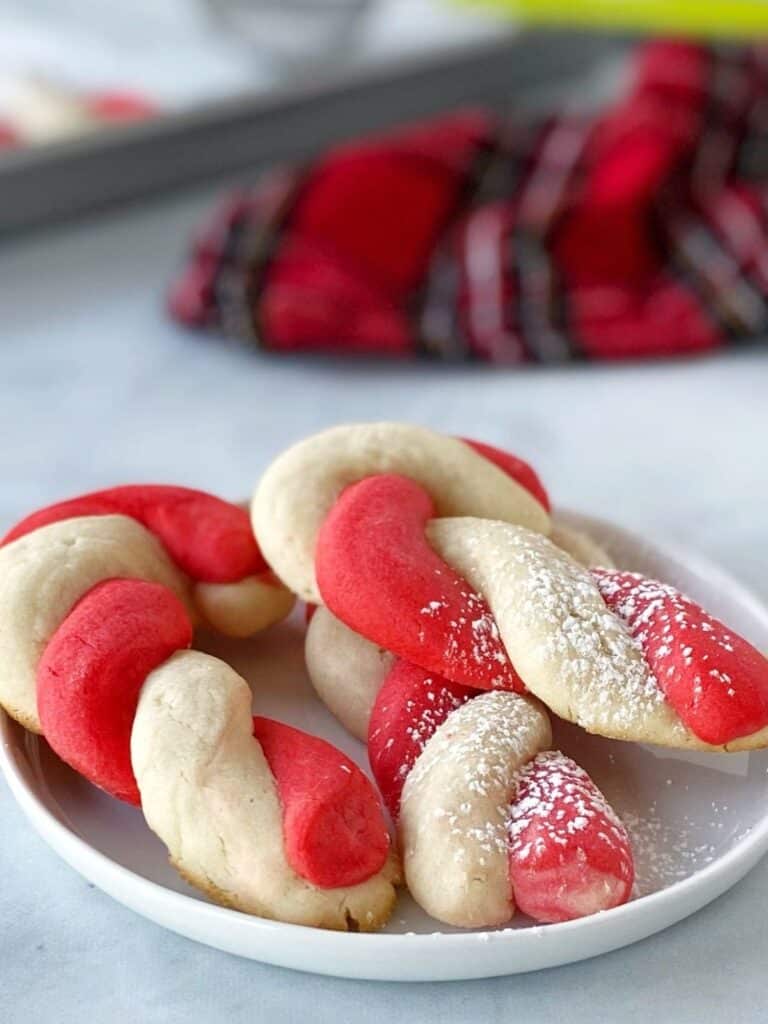 Almond Candy Cane Cookies - My Casual Pantry