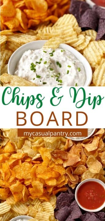 chips and dip snack board