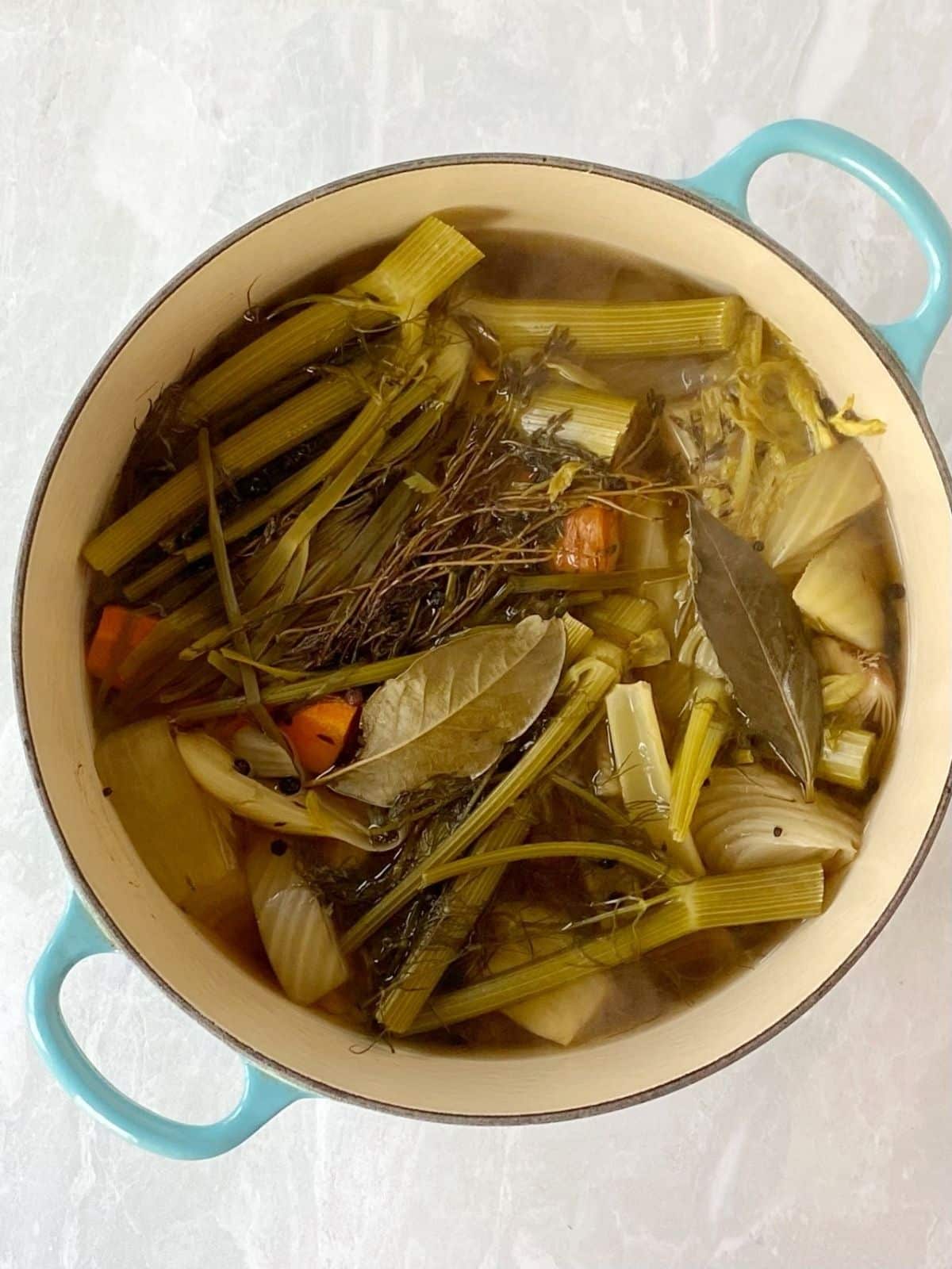 pot of vegetables after simmering