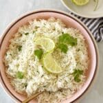 bowl of cilantro lime coconut rice