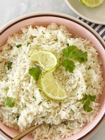 bowl of cilantro lime coconut rice