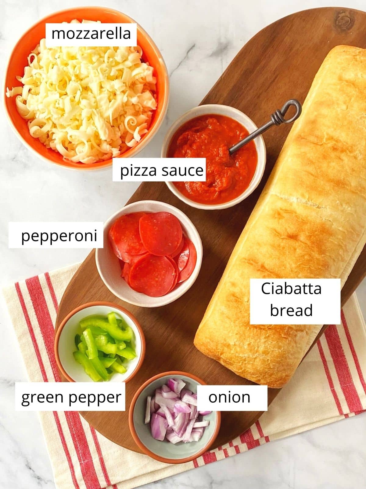 ciabatta pizza bread ingredients.