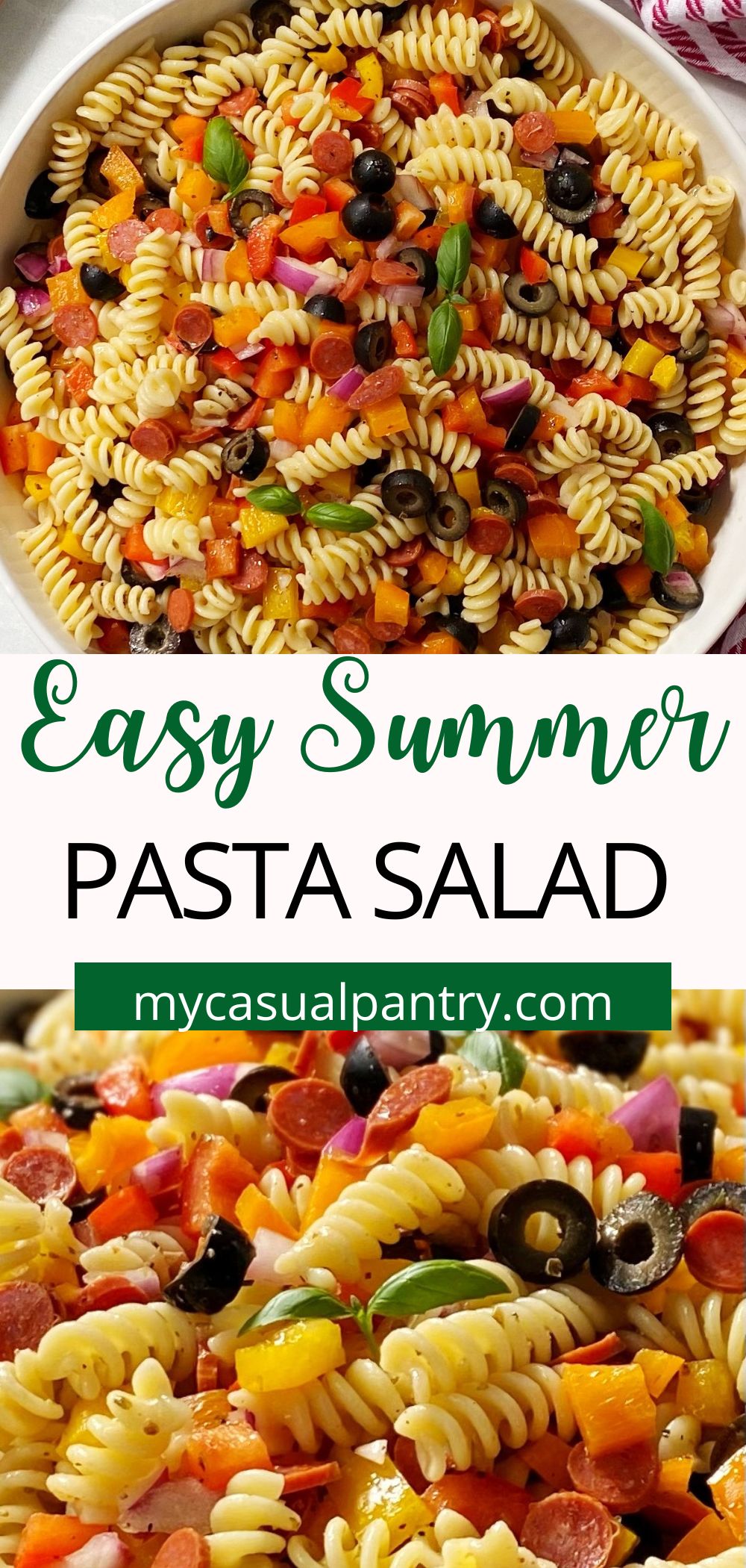 Summer Pasta Salad - My Casual Pantry