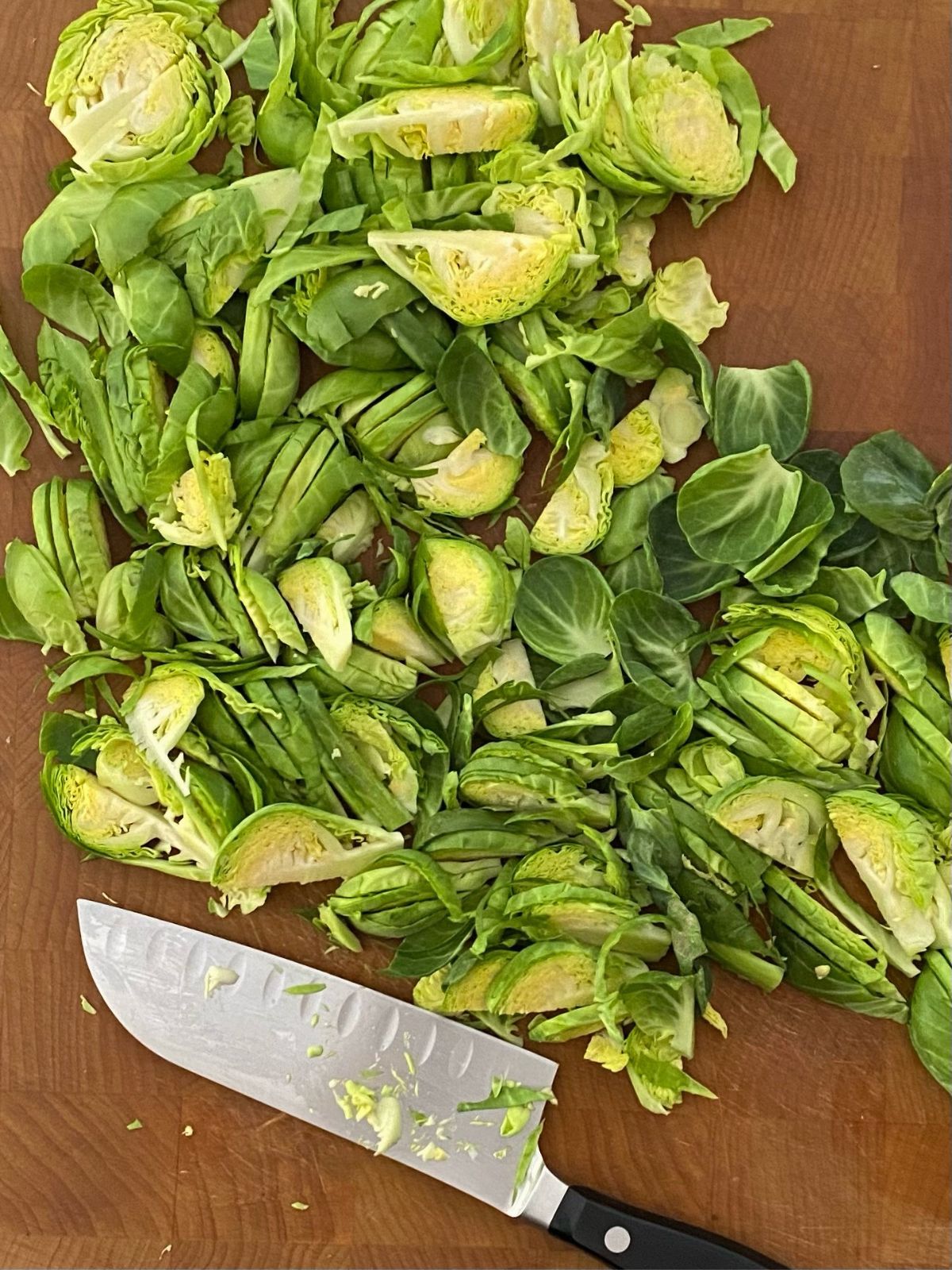 sliced brussels sprouts.