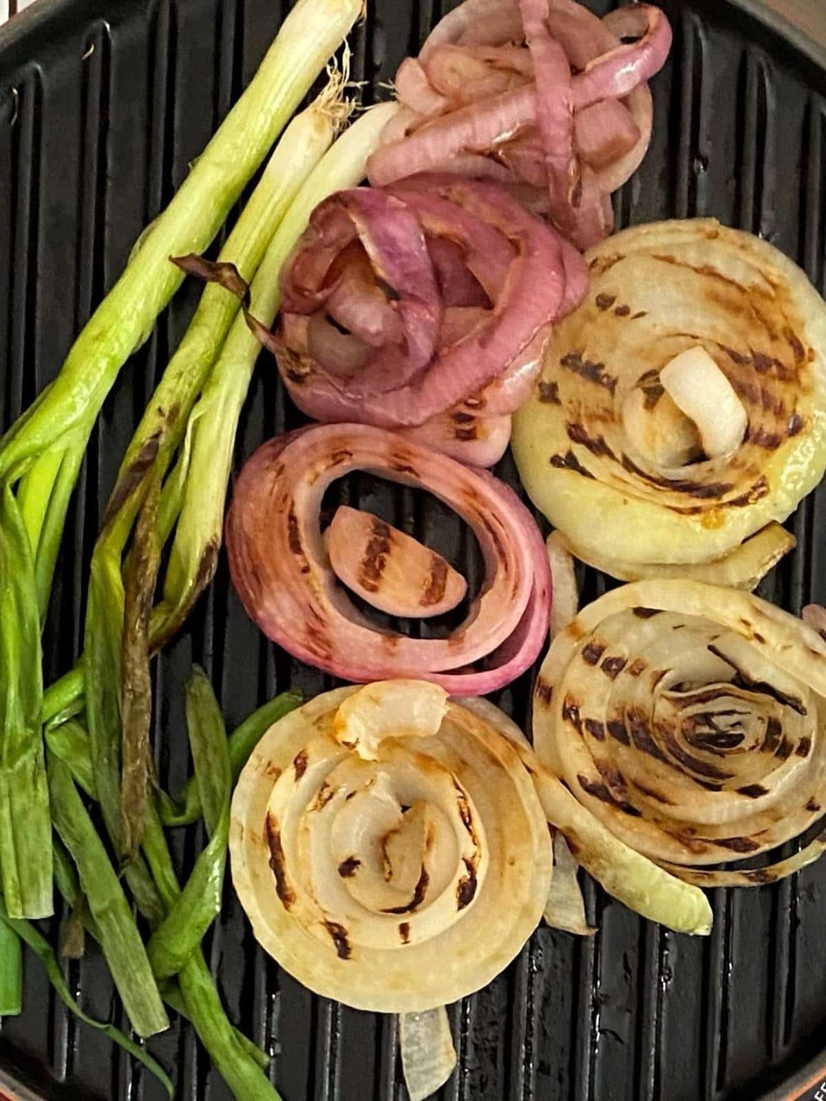 grilling onions.