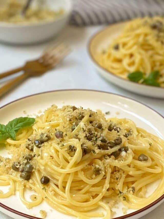 Creamy Lemon Caper Pasta - My Casual Pantry